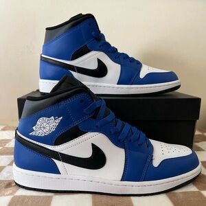 Nike Air Jordan 1 Mid Sneakers Game Royal/Black DQ8426-402 Men’s Sz 10 BNIB